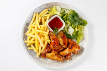 Куриные крылышки под соусом Sweet chili